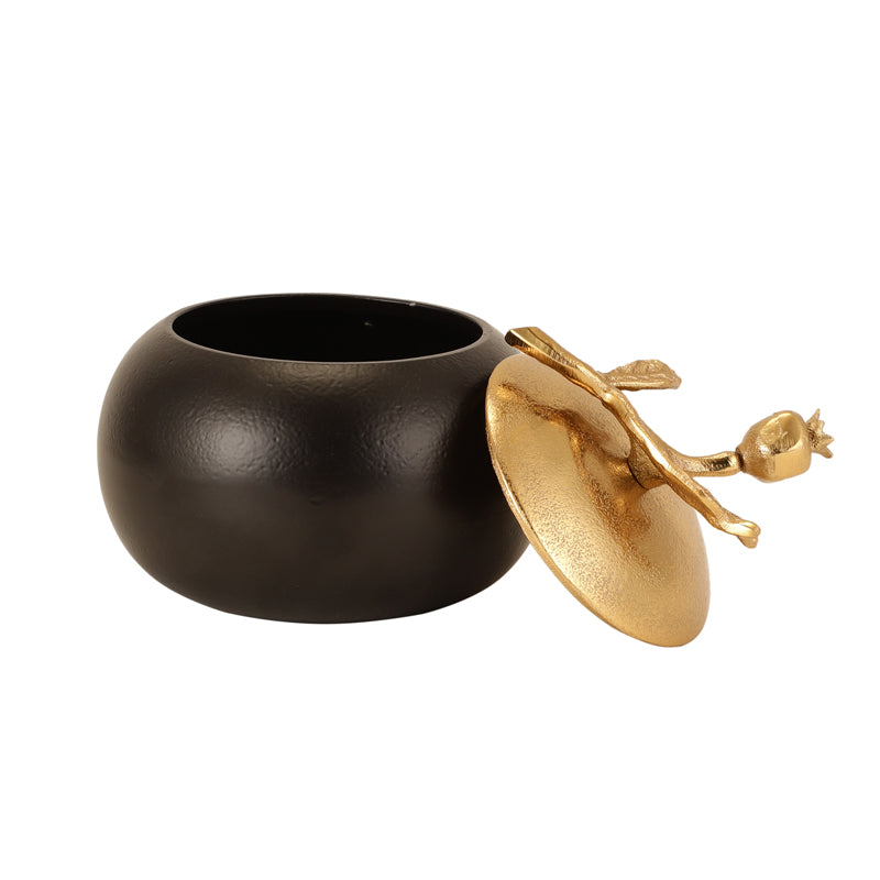 Buy Pomegranate Nest Storage Jar - Black & Gold Container from Vaaree