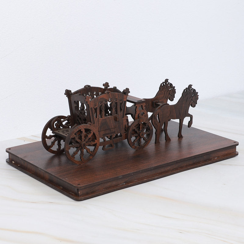 Buy Regal Chariot Showpiece - Dark Brown Showpieces from Vaaree