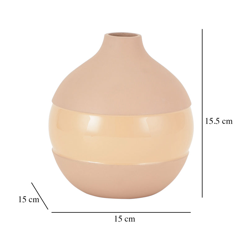 Buy Daino Enamel Vase - Peach Vase from Vaaree