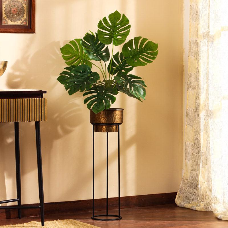 Buy Faux Realistic Monstera With Pot- Green Artificial Plants from Vaaree