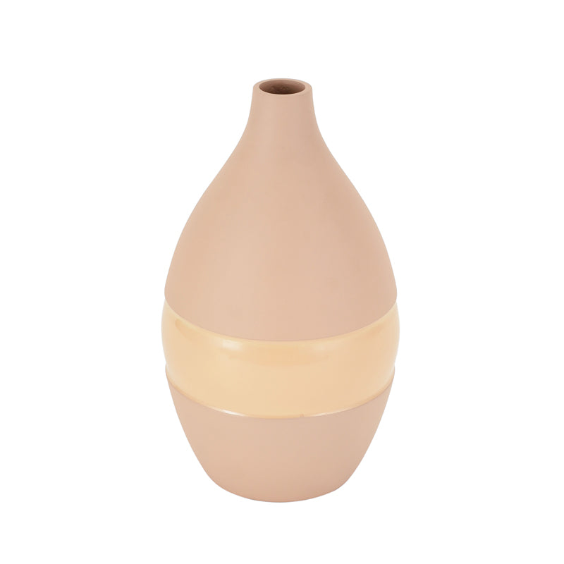 Buy Yato Enamel Vase (Beige) - Small Vase from Vaaree