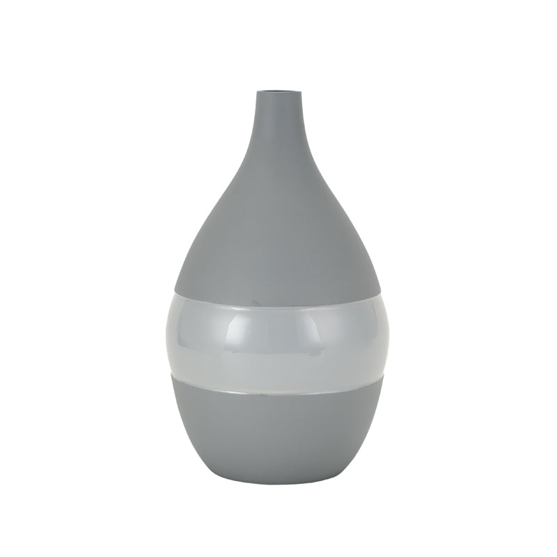 Buy Yato Enamel Vase (Grey) - Small Vase from Vaaree