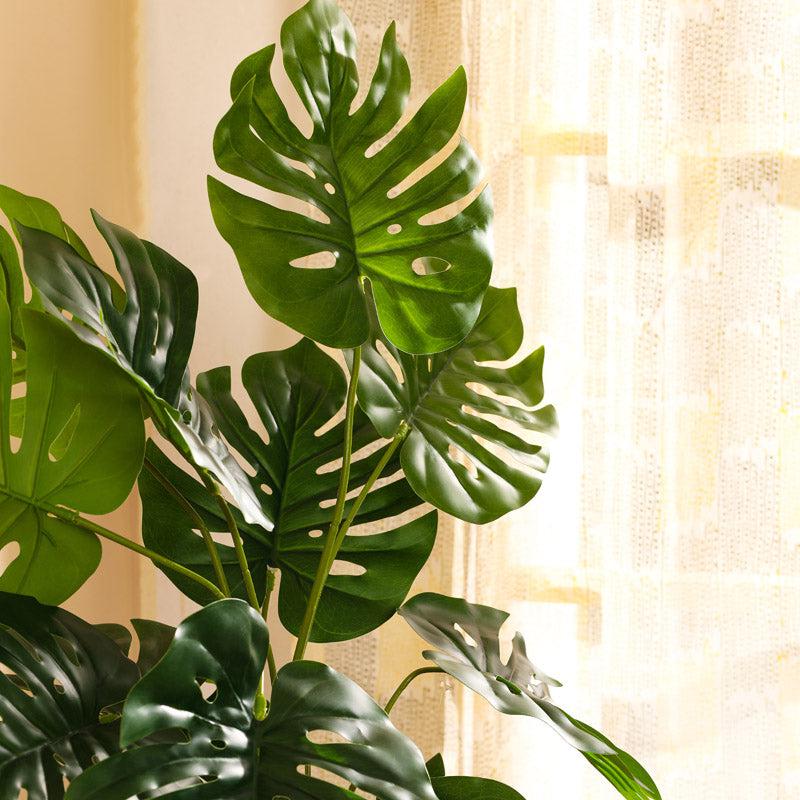 Buy Faux Realistic Monstera With Pot- Green Artificial Plants from Vaaree