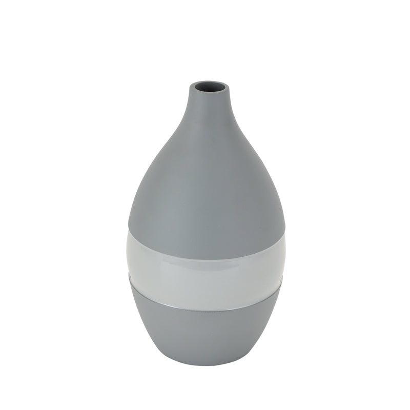 Buy Yato Enamel Vase (Grey) - Large Vase from Vaaree