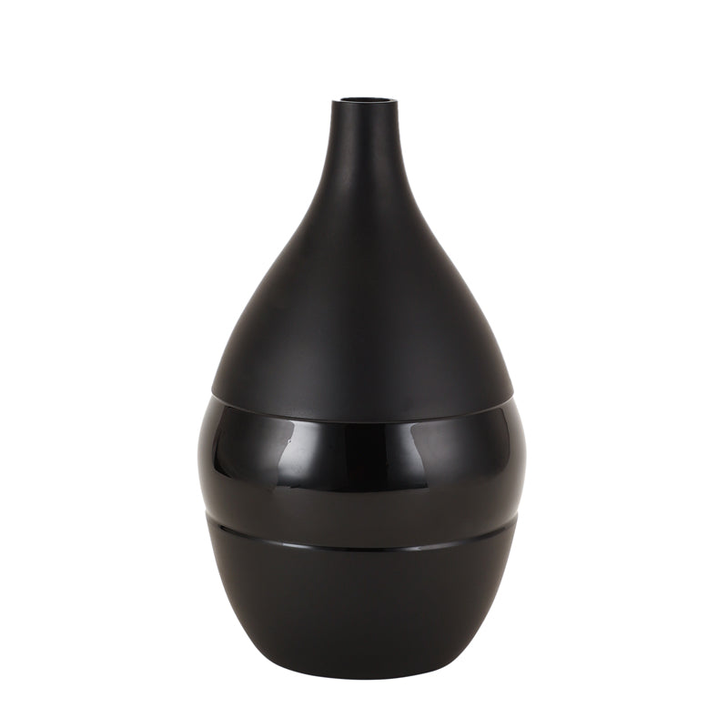 Buy Yato Enamel Vase (Black) - Small Vase from Vaaree