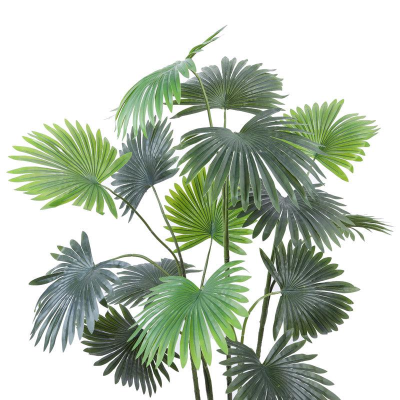 Buy Faux Realistic Fan Palm With Pot - 5.2 Feet Artificial Plants from Vaaree