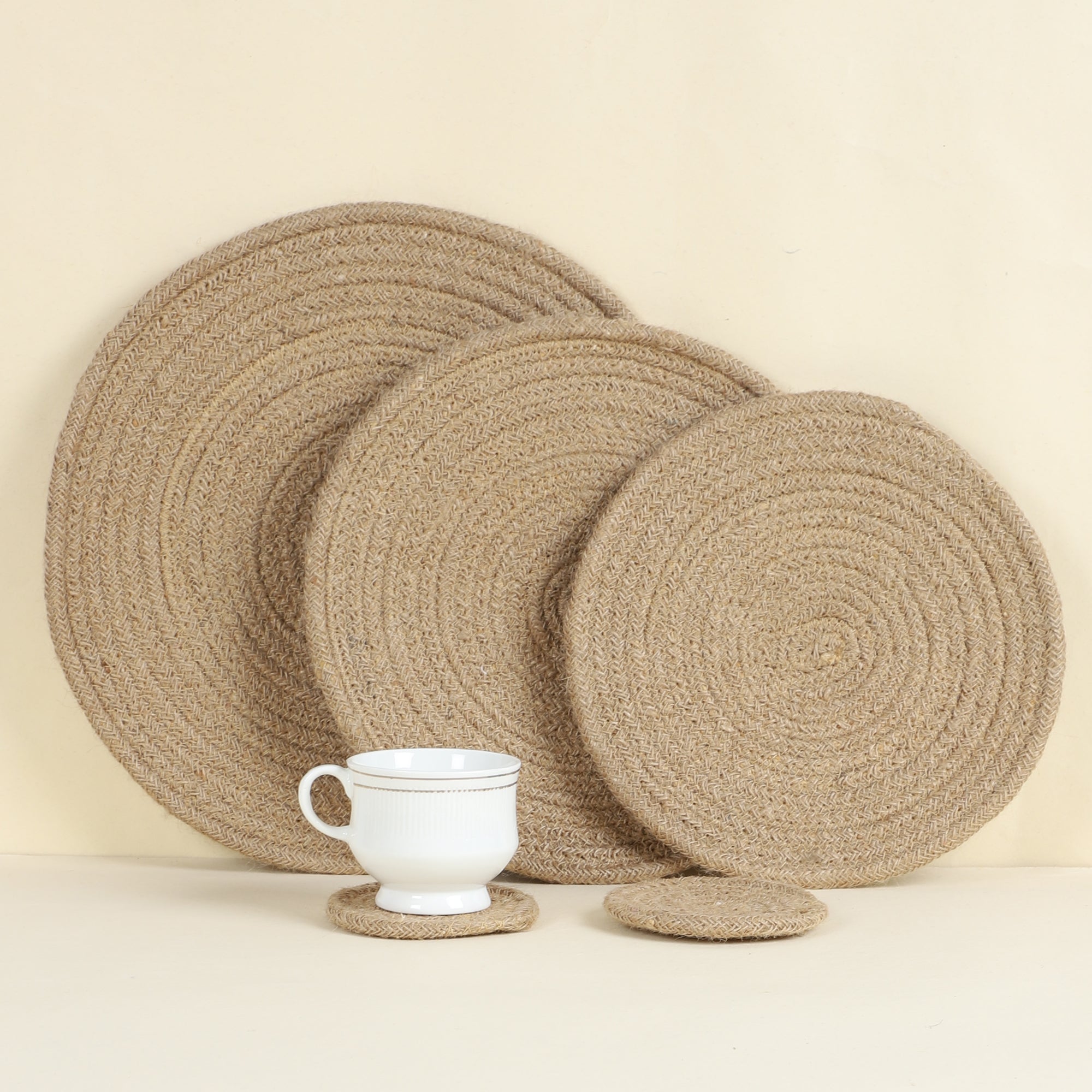 Buy Miksa Jute Table Linen - Six Piece Set Kitchen Set from Vaaree