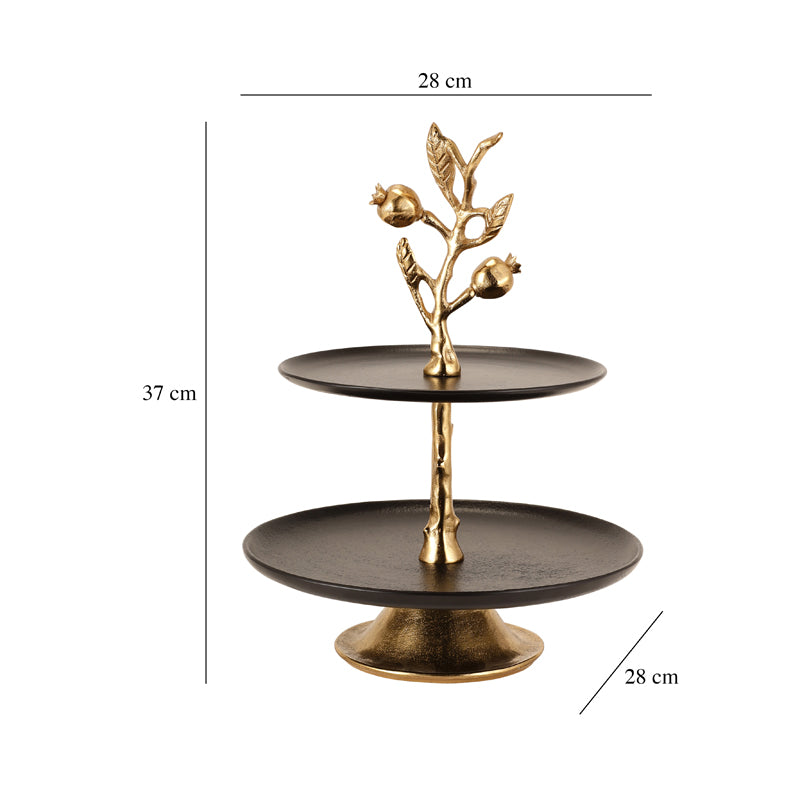 Buy Pomegranate Elegance Cake Stand - Black Cake Stand from Vaaree