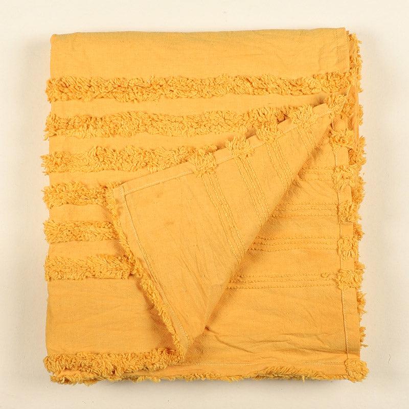 Buy Nishtha Cotton Throw - Yellow Throws from Vaaree