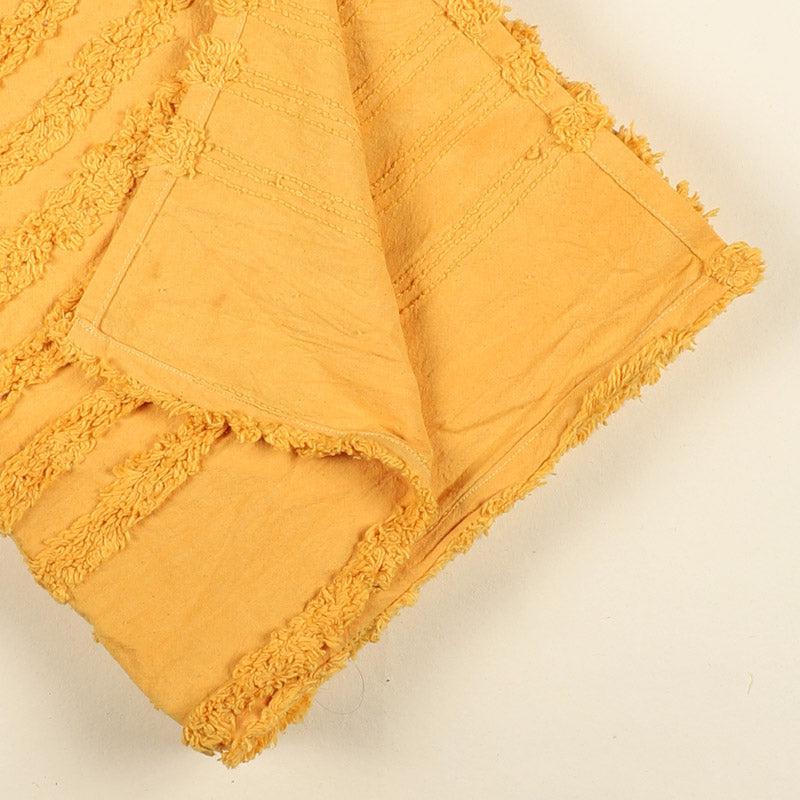 Buy Nishtha Cotton Throw - Yellow Throws from Vaaree