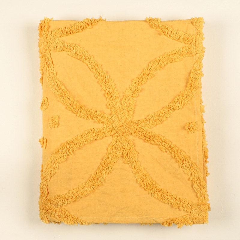 Buy Marigo Cotton Throw - Yellow Throws from Vaaree