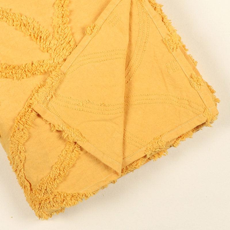 Buy Marigo Cotton Throw - Yellow Throws from Vaaree