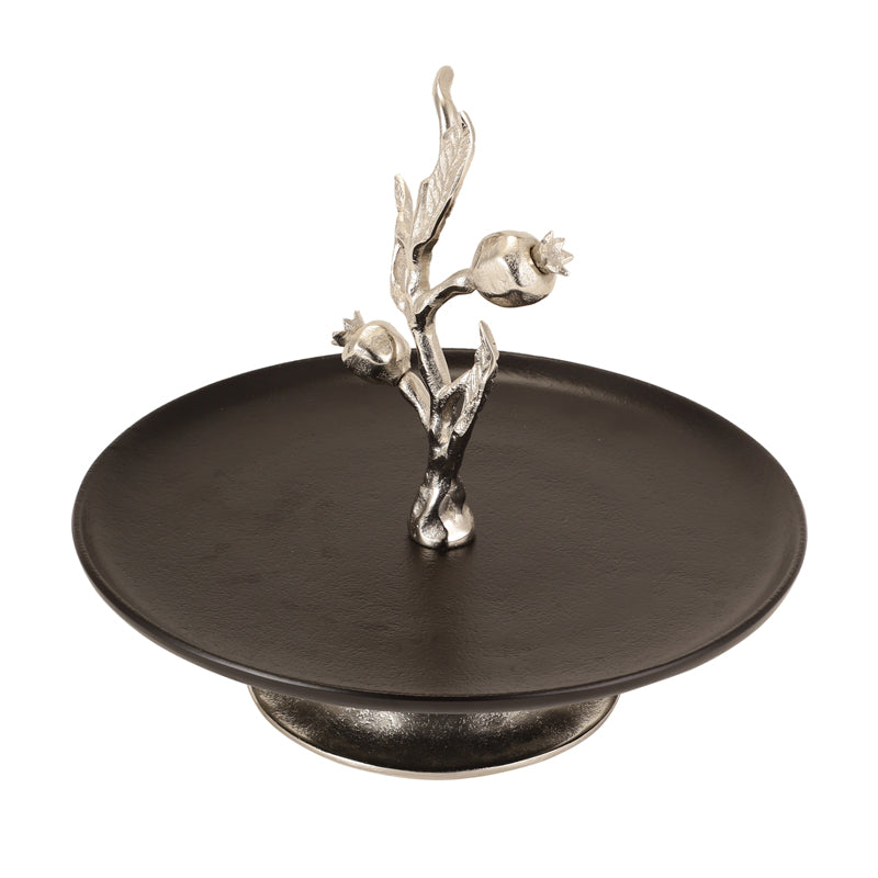 Cake Stand - Pomegranate Delica Cake Stand - Black & Silver