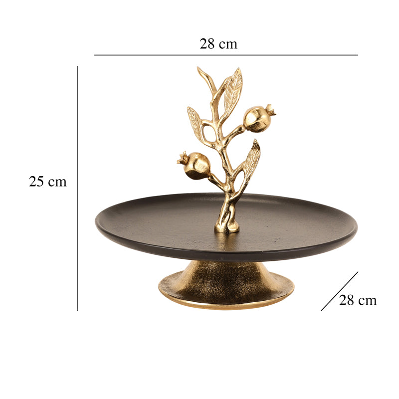 Cake Stand - Pomegranate Delica Cake Stand - Black & Gold