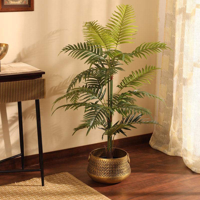 Buy Faux Realistic Areca Palm Plant With Pot - 3.9 Feet Artificial Plants from Vaaree