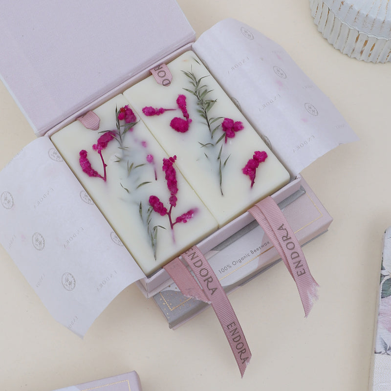 Buy Pileda Lavender & Rose Wax Tablet - Set Of Two Gift Box from Vaaree