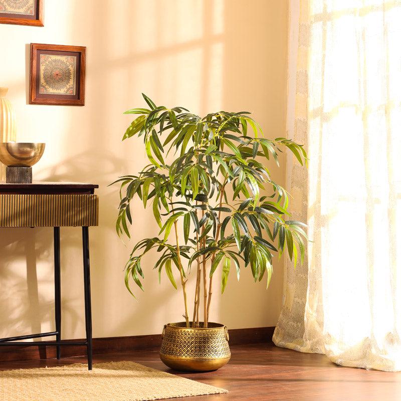 Buy Faux Realistic Bamboo Plant With Pot - 3.9 Feet Artificial Plants from Vaaree