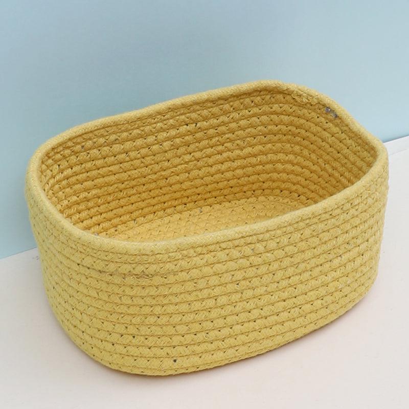 Buy Malta Yellow Storage Basket Storage Basket from Vaaree