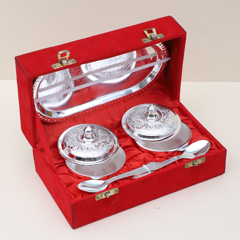 Container - Mandira Storage Container With Spoon & Tray (100 ML) - Set Of Five