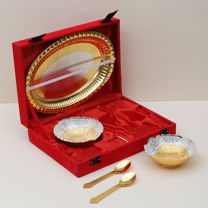 Bowl - Akshaya Bowl With Spoon & Tray (100 ML) - Set Of Five