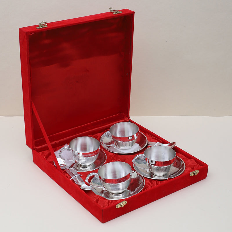 Tea Cup & Saucer - Geetika Tea Set With Spoon (150 ML) - Set Of Twelve