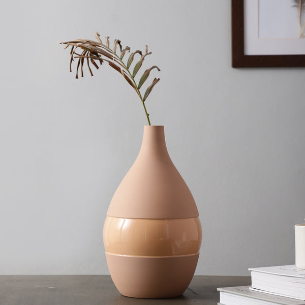 Yato Enamel Vase (Beige) - Large