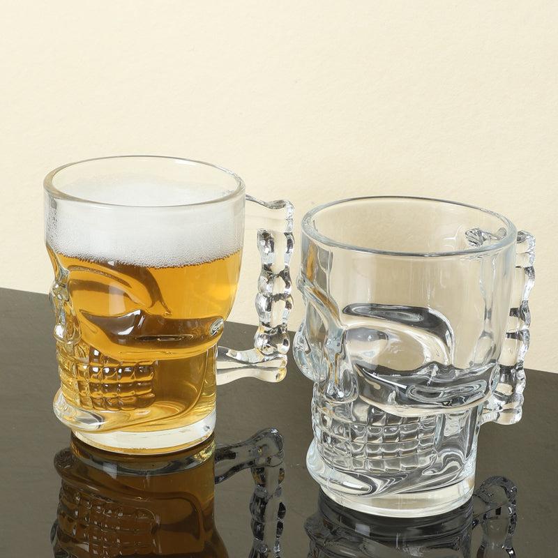 Buy Goldwy Skull Beer Mug (500 ML) - Set Of Two Beer Mugs from Vaaree