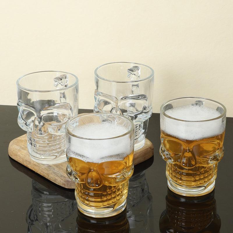 Buy Goldwy Skull Beer Mug (500 ML) - Set Of Four Beer Mug from Vaaree