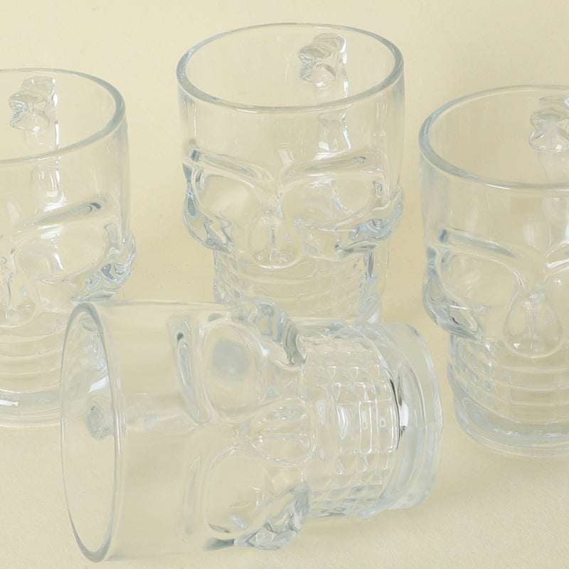 Beer Mug - Goldwy Skull Beer Mug (500 ML) - Set Of Four