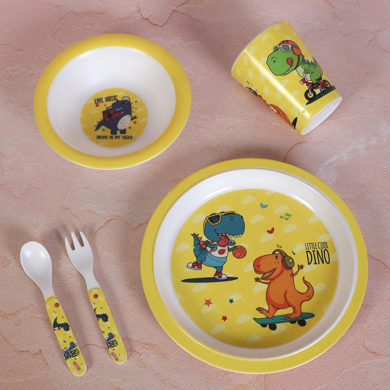 Buy Dino Playtime Kids Dinner Set - Five Piece Set Kids Dinner Set from Vaaree