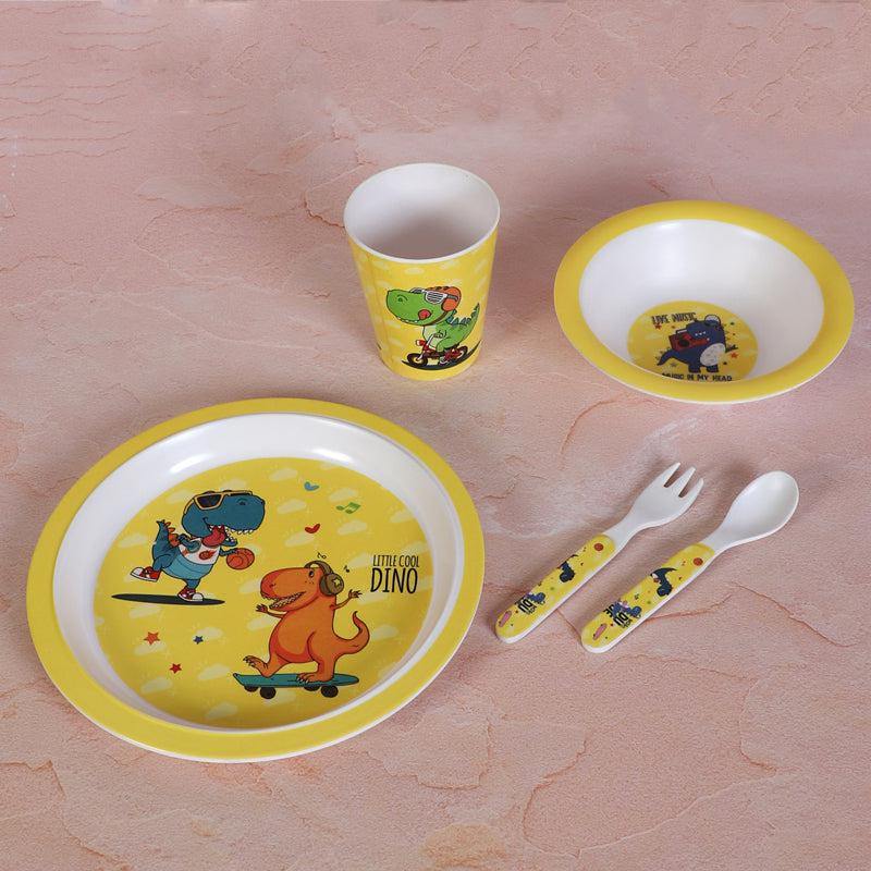 Buy Dino Playtime Kids Dinner Set - Five Piece Set Kids Dinner Set from Vaaree