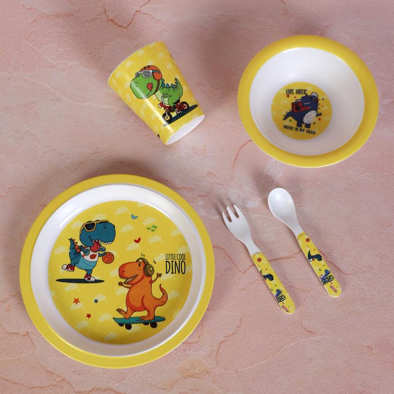 Buy Dino Playtime Kids Dinner Set - Five Piece Set Kids Dinner Set from Vaaree