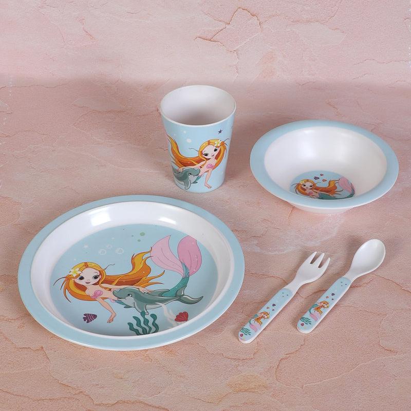 Buy Mermaid Muse Kids Dinner Set - Five Piece Set Kids Dinner Set from Vaaree