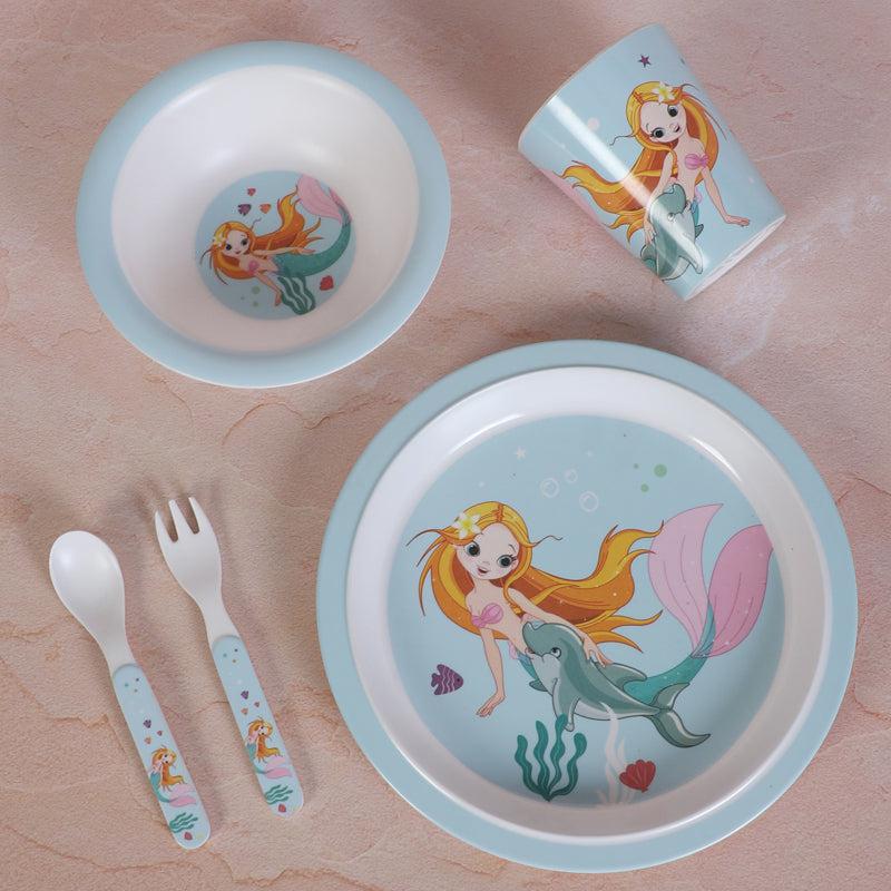 Buy Mermaid Muse Kids Dinner Set - Five Piece Set Kids Dinner Set from Vaaree