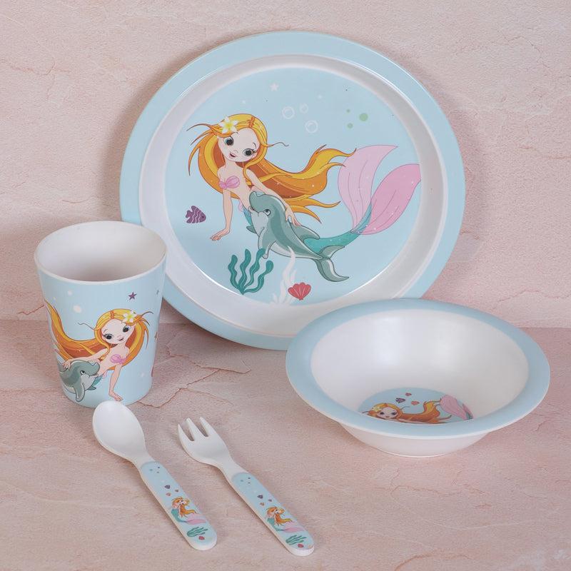 Buy Mermaid Muse Kids Dinner Set - Five Piece Set Kids Dinner Set from Vaaree