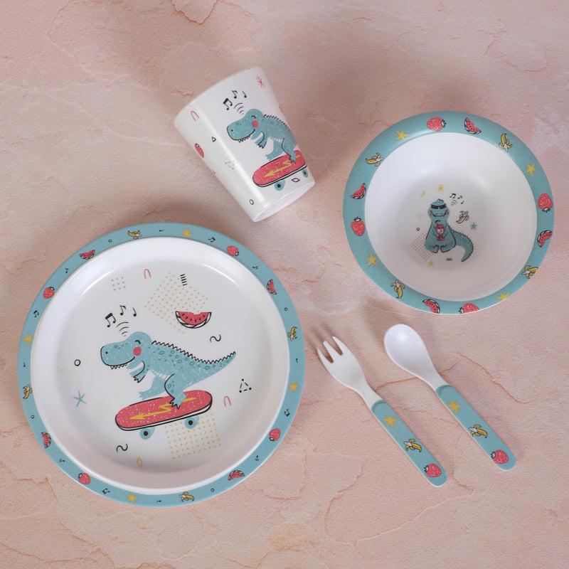 Buy Croc Craze Kids Dinner Set - Five Piece Set Kids Dinner Set from Vaaree