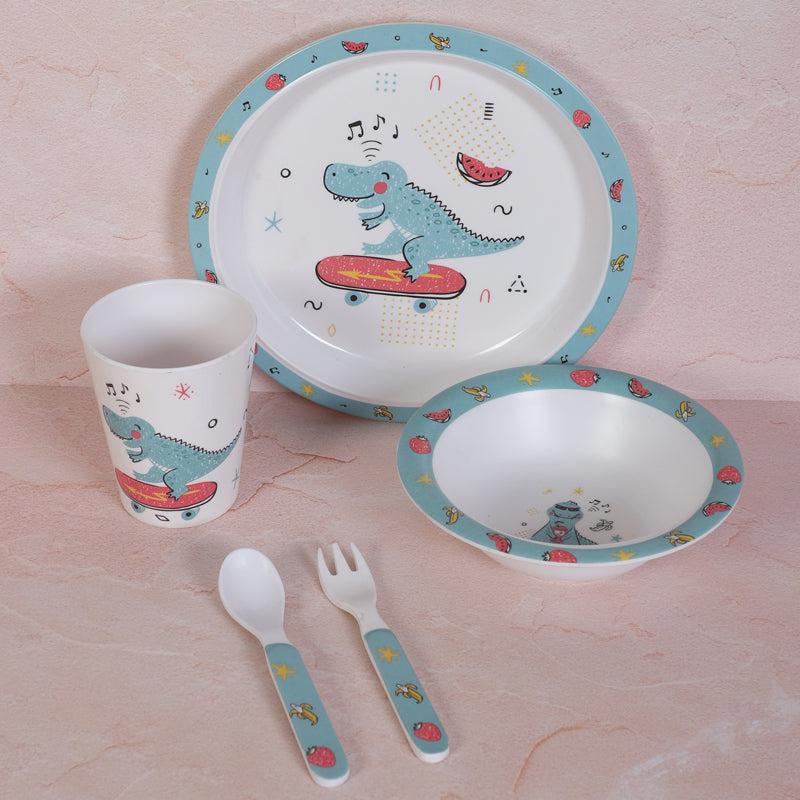 Buy Croc Craze Kids Dinner Set - Five Piece Set Kids Dinner Set from Vaaree