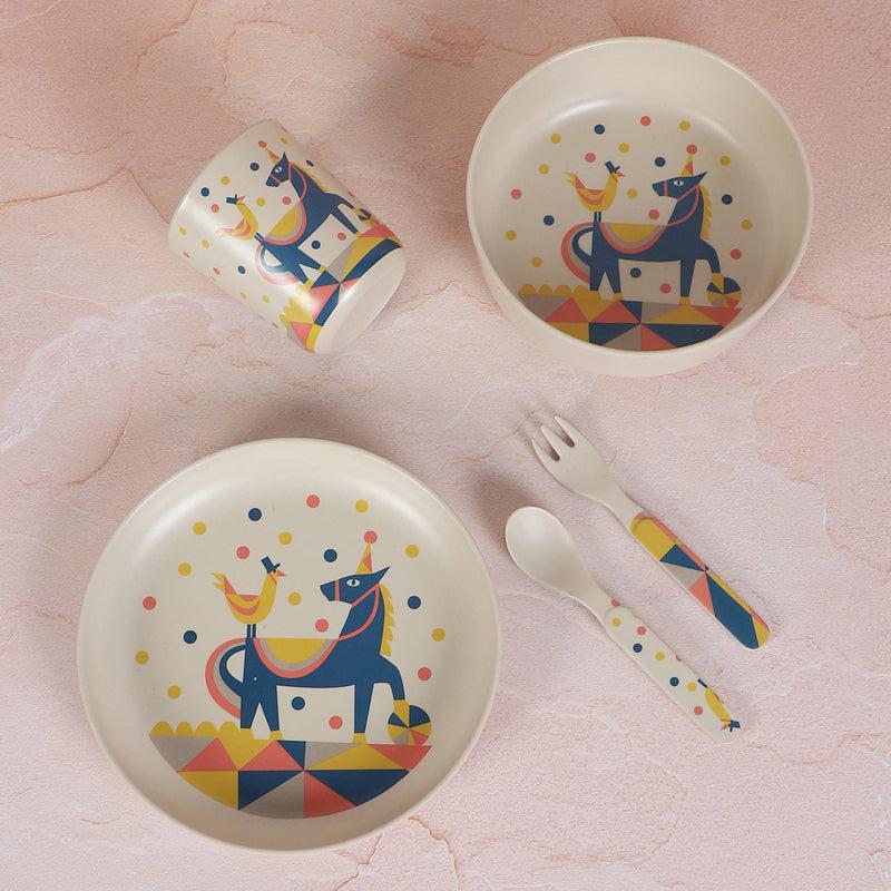 Kids Dinner Set - Circus Party Dinner Set - Five Piece Set