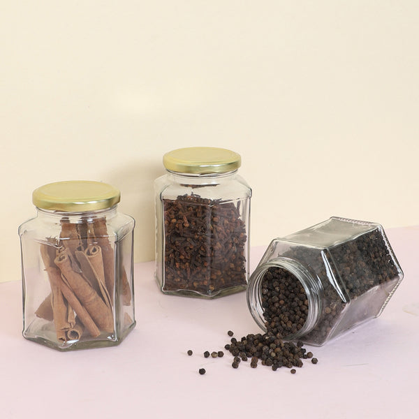 Jar - Wellington Airtight Storage Jar (400 ML) - Set Of Three