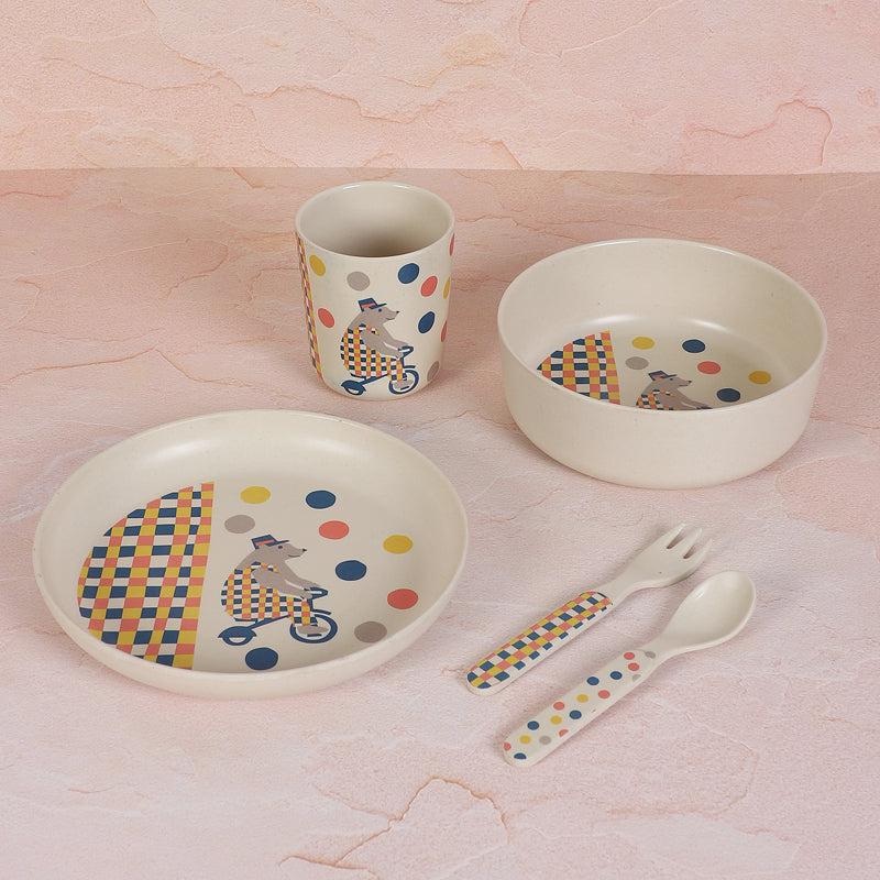 Buy Mr Jolly Mouse Dinner Set - Five Piece Set Kids Dinner Set from Vaaree