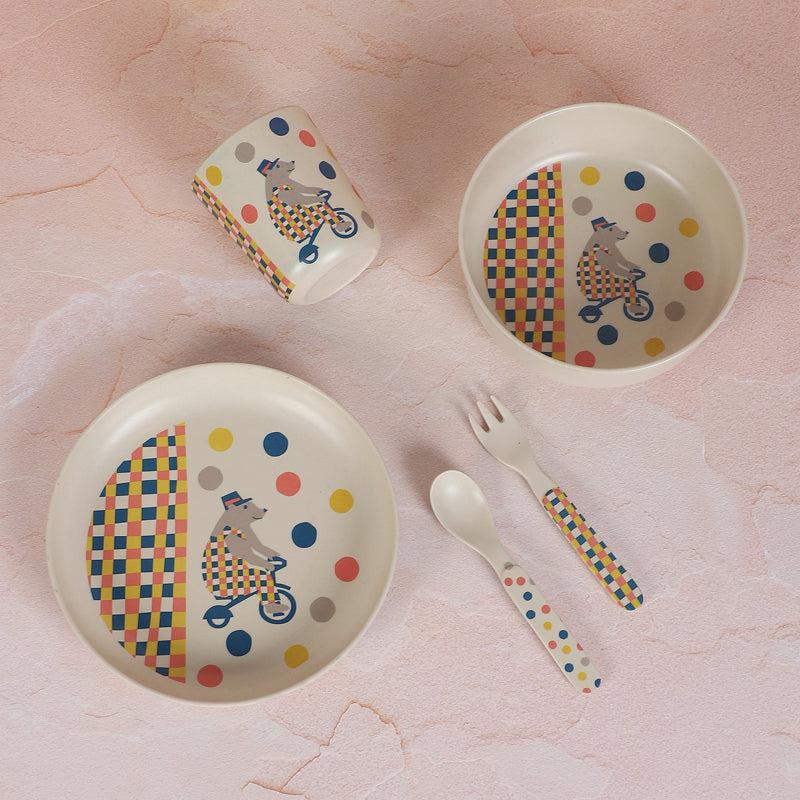 Buy Mr Jolly Mouse Dinner Set - Five Piece Set Kids Dinner Set from Vaaree