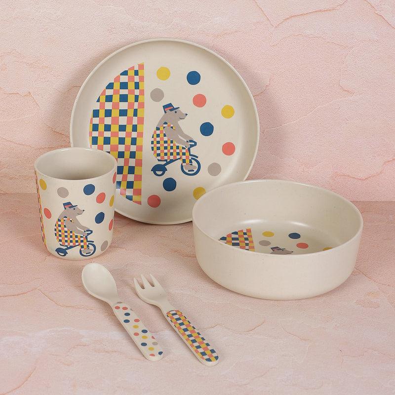 Buy Mr Jolly Mouse Dinner Set - Five Piece Set Kids Dinner Set from Vaaree