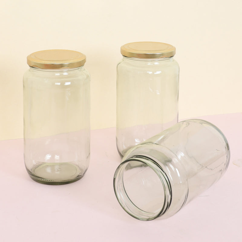 Jar - Amarantha Airtight Storage Jar (500 ML) - Set Of Three