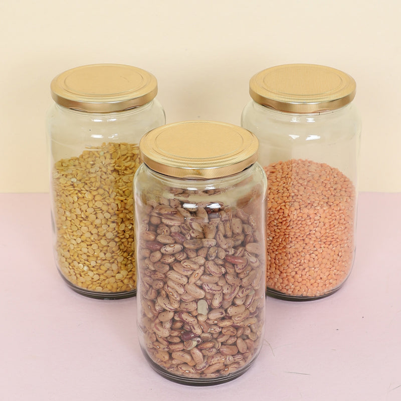 Jar - Amarantha Airtight Storage Jar (500 ML) - Set Of Three