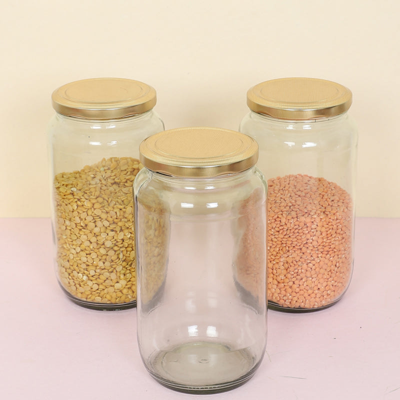 Jar - Amarantha Airtight Storage Jar (500 ML) - Set Of Three