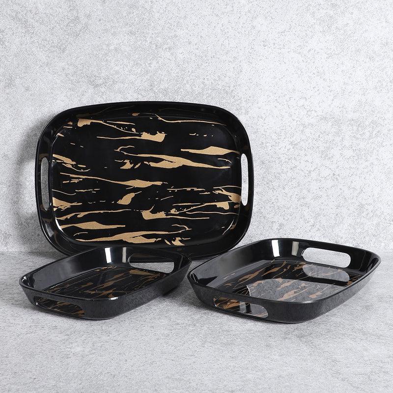 Buy Visto Stream Serving Tray - Set Of Three Serving Tray from Vaaree