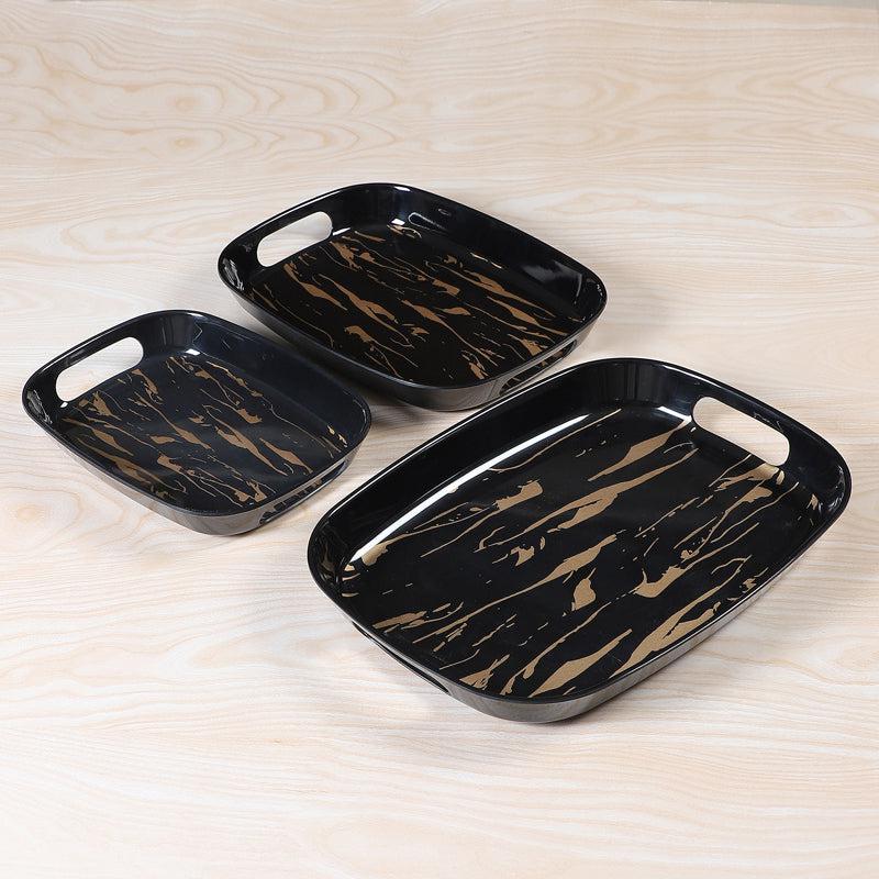 Buy Visto Stream Serving Tray - Set Of Three Serving Tray from Vaaree