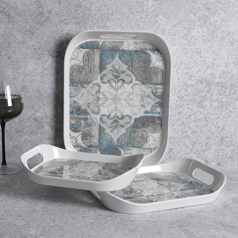 Buy Mirage Serving Tray - Set Of Three Serving Tray from Vaaree