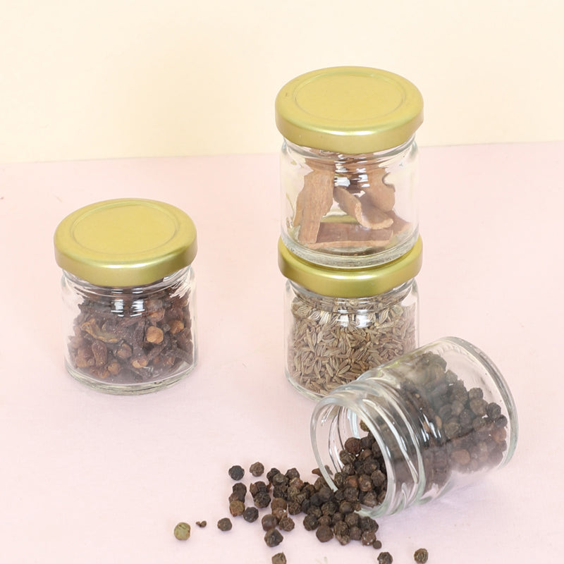 Jar - Shello Airtight Storage Jar (40 ML) - Set Of Four