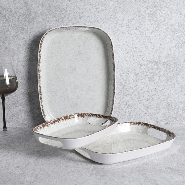 Buy Magna Opulance Serving Tray - Set Of Three Serving Tray from Vaaree